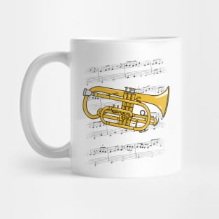 Cornet Player Cornetist Brass Musician (Colour) Mug